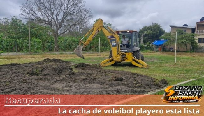 RECONSTRUYEN CANCHA DE VOLEIBOL PLAYERO EN MAHUILTITLÁN Y ALISTAN TORNEO RELÁMPAGO