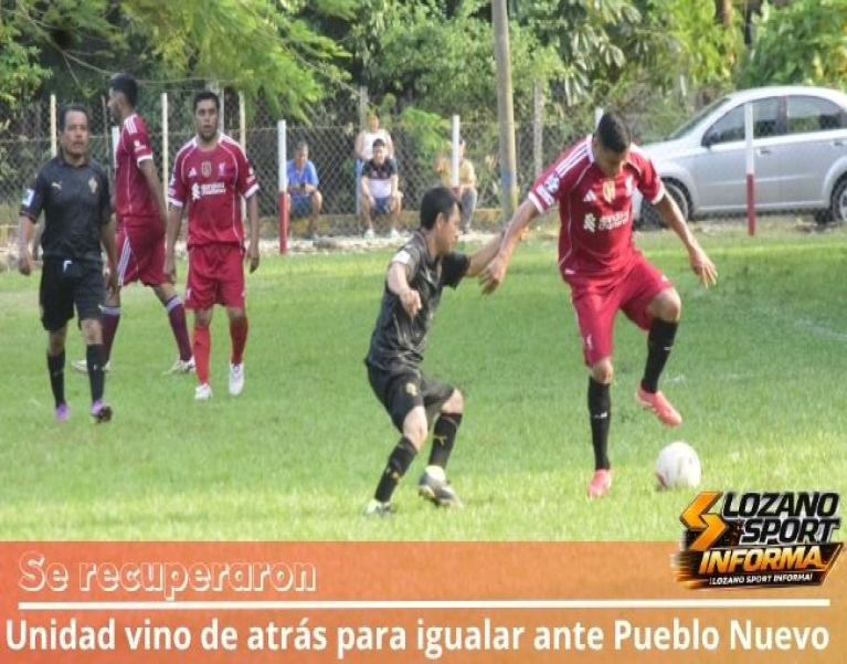 UNIDAD RESCATÓ EL EMPATE ANTE PUEBLO NUEVO EN VETERANOS B
