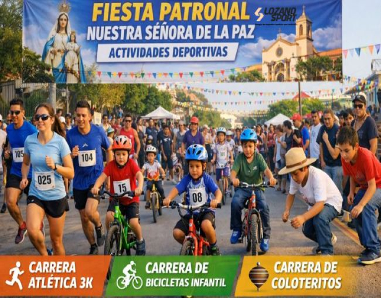 CELEBRAN FIESTA PATRONAL DE NUESTRA SEÑORA DE LA PAZ CON ACTIVIDADES DEPORTIVAS